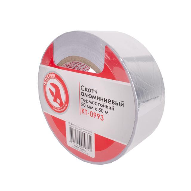 Клейка стрічка INTERTOOL KT-0993 алюмінієва термостійка 50 мм 50 м (10444389)